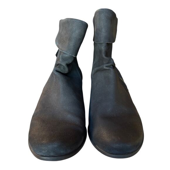 Mephisto Seddy Scrunchy Ankle Boots w Cuffs Matte Black Nubuck Leather size 9.5 - Picture 5 of 16